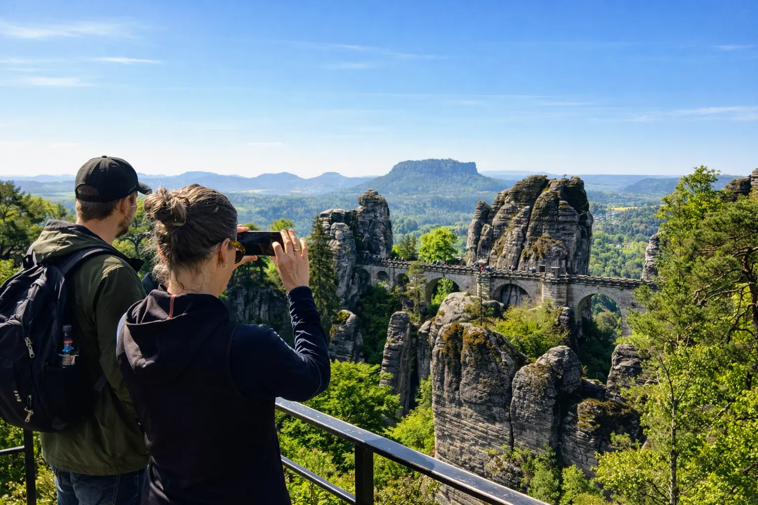 Scenic landscape in Bohemian and Saxon Switzerland