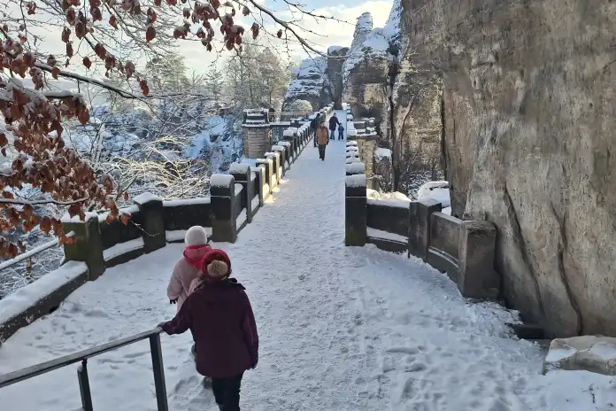 Bastei Bridge in winter