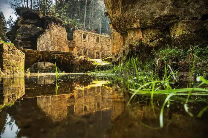 Boat ride in Wild Gorge, Bohemian Switzerland