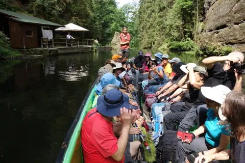 Boat ride in Kamenice gorge