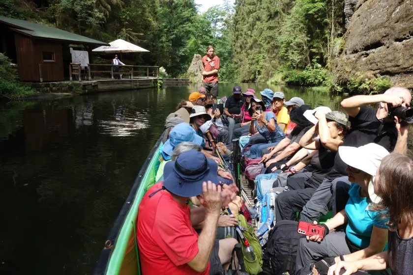 Boat ride in Kamenice River Gorge