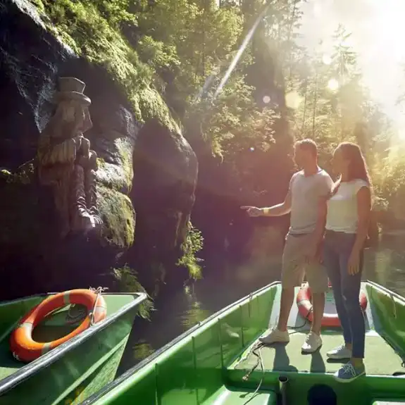 Boat ride in Kamenice River Gorge