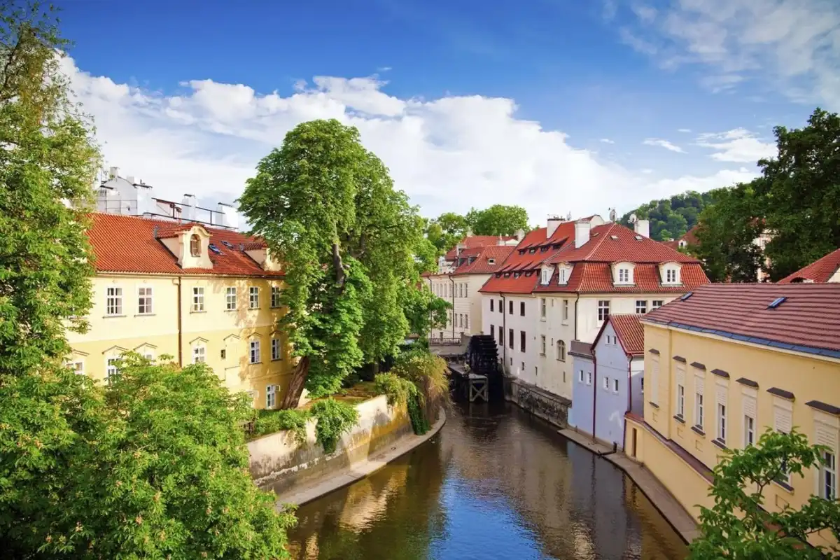 Kanál Čertovka na ostrově Kampa