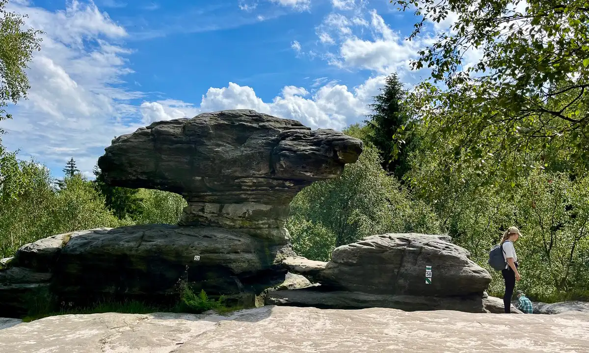 Cinematic sandstone towers of Tisa Rocks